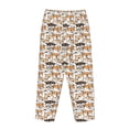 thumbnail image 3 of Lsque Shiba Inu Dog Print Women's Pajama Pants, Lounge Pant - Comfortable Home Wear,Elastic Waistband, Stylish Design-Small, 3 of 9