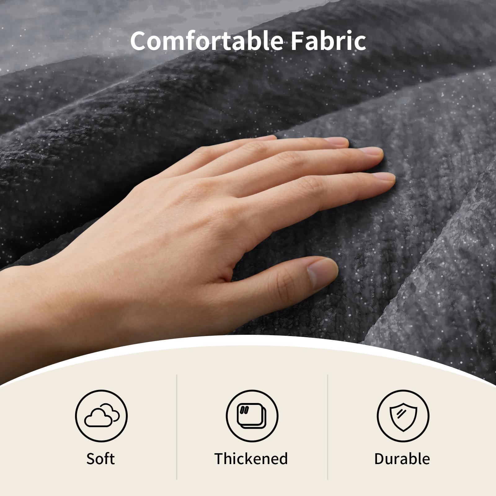 Hommoo Bean bag chair, Armrest Bean Bag Sofa Chair Filled with High-density Foam, Comfortable Lazy Sofa Chair, Adult Bean Bag Chair for Home, Black