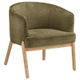 thumbnail image 1 of Bouclair Fauteuil d'Appoint en Tissu Kaki et Bois, 1 of 10