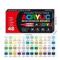 thumbnail image 3 of Acrylic Markers for Coloring Books Straight Liquid 360° Adjustable Soft Tip High Pigment Strong Coverage Nylon Fiber Head for Paper Glass Stone Cloth Wood, 3 of 8