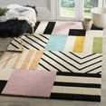 thumbnail image 2 of SAFAVIEH Fifth Avenue Bronagh Geometric Area Rug, Ivory/Black, 3' x 3' Square, 2 of 5
