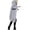 Grey, variant on Women's Casual Hooded Long Coat with Zipper and Drawstring for Outdoor Comfort and Style