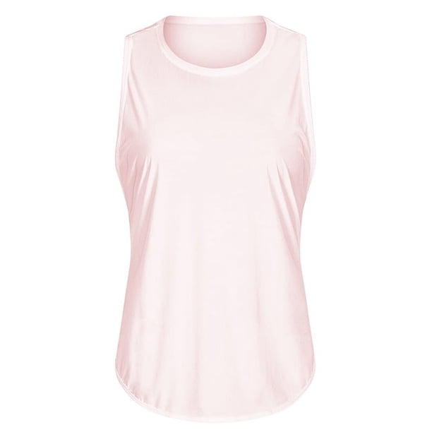 Camiseta de yoga de primavera y verano, blusa sin mangas para mujer, blusa de yoga holgada, transpirable y de secado rápido