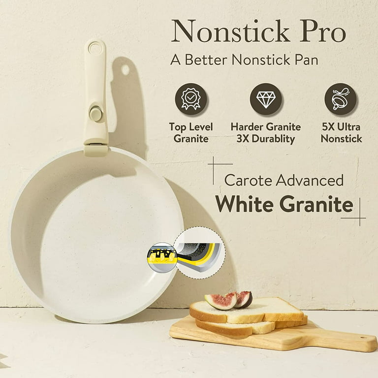 Aoibox 11-Piece Granite Multi-Color Induction Non-Stick Cookware Set with Detachable Handles, Multicolor