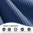 thumbnail image 6 of CARZZI LIFE 79" Convertible Sofa Bed with Pillows, Corduroy Folding Sleeper Sofa with Fixed-Shape Frame, Boneless Couch for Living Room Bedroom, Floor Sofa Lounge No Assembly Required (Blue), 6 of 8