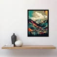 thumbnail image 2 of Ben Nevis and Fort William Modern Bold Landscape Art Print Framed Poster Wall Decor 12x16 inch, 2 of 5