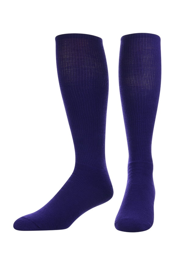 TS All Sport Polyester Baseball Football Soccer Volleyball Tube Sock (Purple, Large)