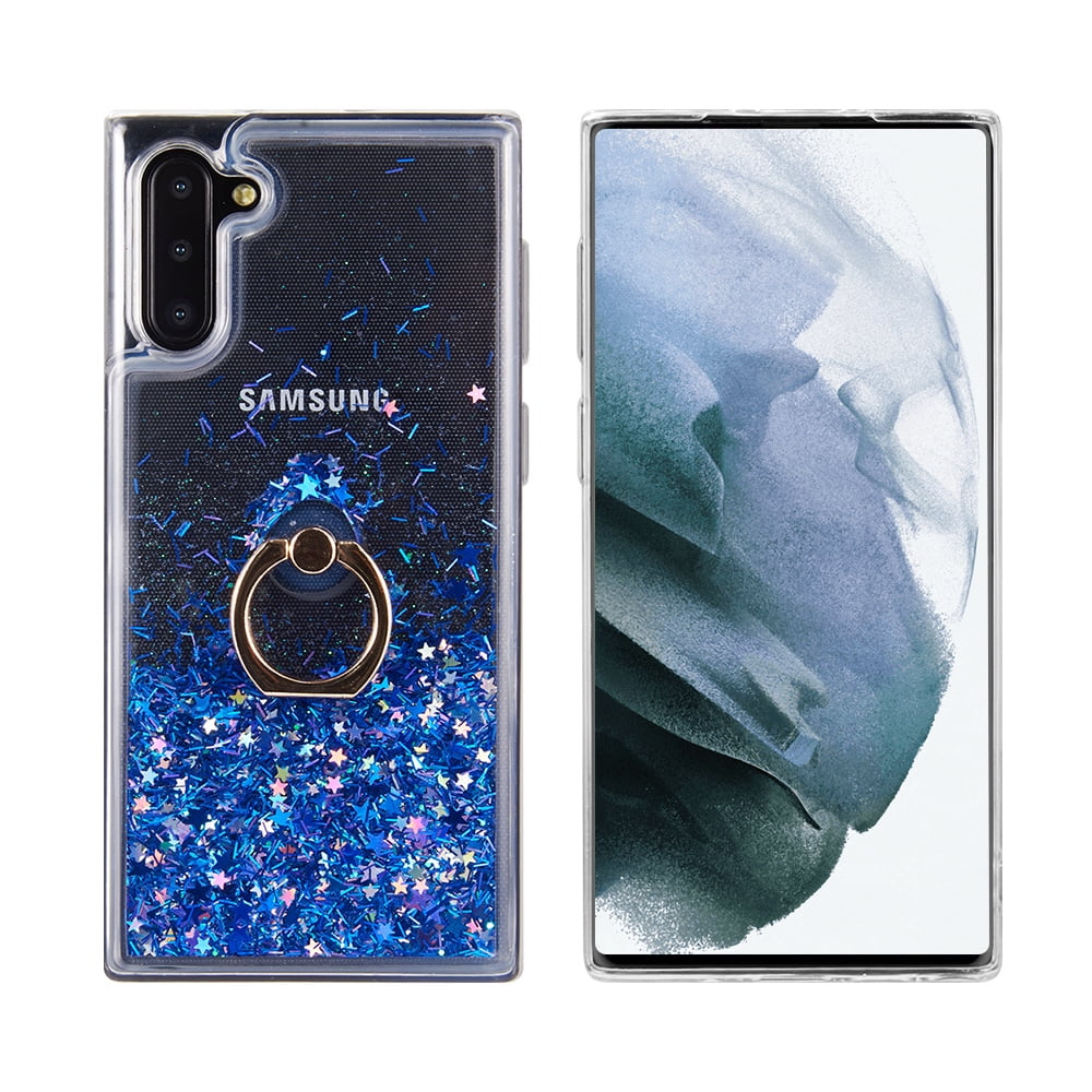 TPU Silicone Sparkly Bling Star Soft Cover Flexible Transparent Shockproof Cover Leathlux Clear Glitter Case Compatible with Samsung Galaxy A53 5G with 2 Screen Protector