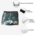 thumbnail image 3 of Sikiie Turtle In Jungle Waterfall Print Men's Boxer Briefs, Elastic Waistband Boxer Briefs Leggings-X-Large, 3 of 5