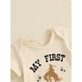 thumbnail image 6 of Baby Toddler Boy Western Outfit 3 6 12 18 Months Letter Horse Short Sleeve Romper Elastic Waist Pants Knotted Hat 3 Piece Clothes Set, 6 of 9