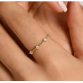 thumbnail image 3 of 14K Solid Gold Thin Gold Band Ring Diamond Simple Promise Ring Everyday Ring., 3 of 5