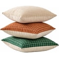 thumbnail image 4 of Fennco Styles Woven Textured Cotton Blend Throw Pillow Cover 18" X 18" - Emerald Decorative Sofa Cushion Case Sofa, Couch & Bed for Home Décor, 4 of 5