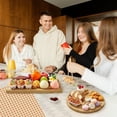 thumbnail image 6 of 3-Piece  Bamboo Cheese Board Set with Magnetic, 28in Large Bamboo Cutting Board Set with Deep Juice Grooves, for Party, Wedding, Kitchen Food Prep, 6 of 7