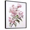 thumbnail image 2 of Designart "Apple Blossom Monochromatic gracefulness XIV" Floral Floater Framed Canvas Art Print, 2 of 7