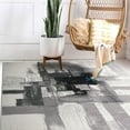 thumbnail image 6 of World Rug Gallery Contemporary Modern Abstract Black 7'10" x 10' Indoor Area Rug, 6 of 7