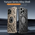thumbnail image 2 of ELEHOLD For iPhone 16 Case,Luxury Ring  Kickstand 360°Rotatable Magnetic Shockproof Heat Dissipation Aluminum Metal Slim Phone case for iPhone 16,Desertgold, 2 of 7