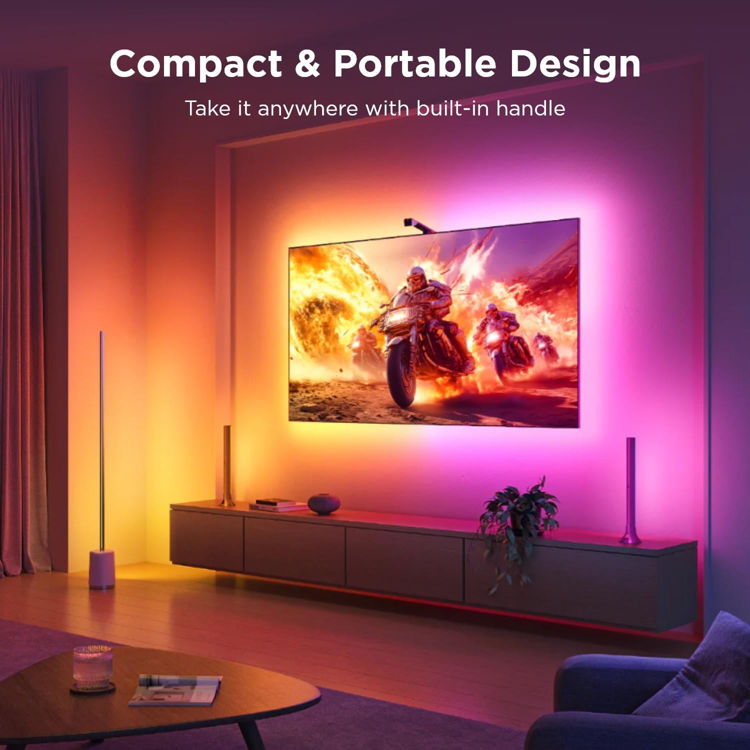 Govee TV Backlight 3 Lite for 75-85 inch TVs, Extra Warm White Light Providing Better Theater Experience, Smart Control Indoor TV Light