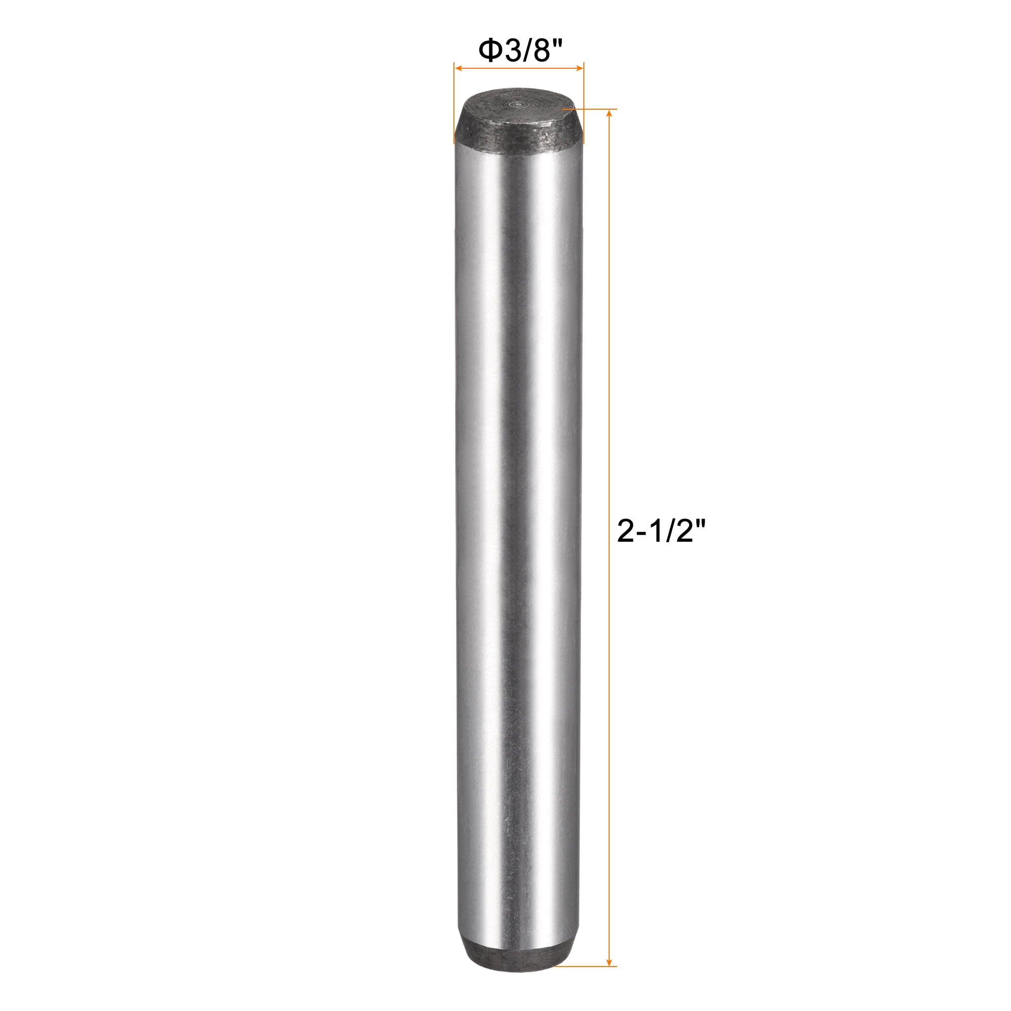 Unique Bargains Heat Treated Alloy Steel Bright Finish Cylindrical Pins 3/8" x 2-1/2"