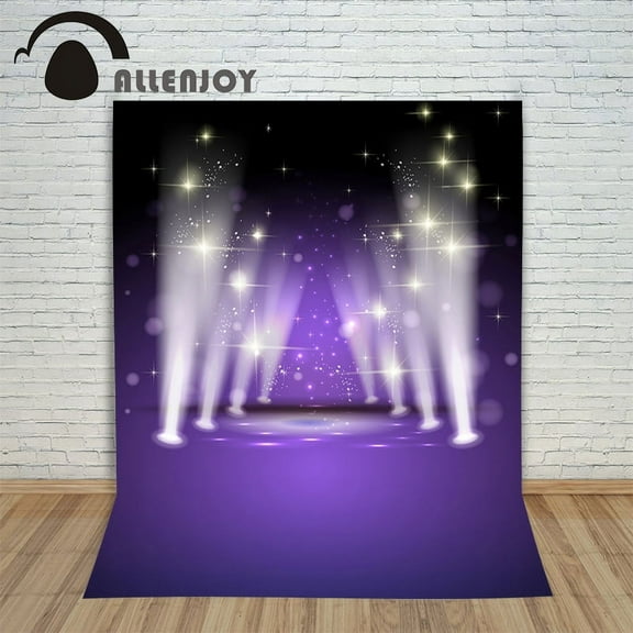 Allenjoy Background for photo thin vinyl Light Star Purple Stage photography photocall backdrops 10x10