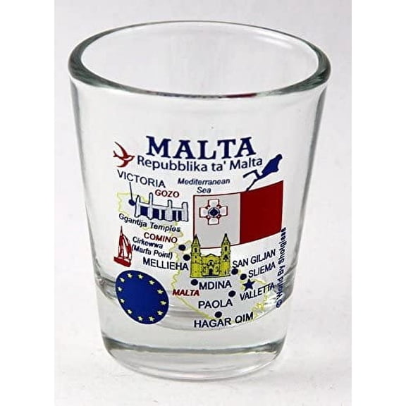Malta EU Series Landmarks and Icons Shot Glass