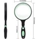 thumbnail image 2 of Large Magnifying Glass 10x Handheld Reading Magnifier For Seniors Kids - 100mm 4inches Real Glass Magnifying Lens For Book Newspaper Reading, Insect, 2 of 3