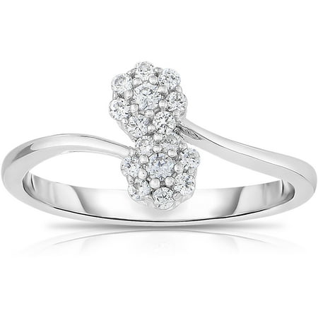 1/5 Carat T.W. Diamond 14kt White Gold Fashion Ring with HI/I1I2 Quality Diamonds