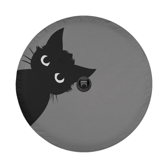 Lotusprinthandmade Funny Cat Spare Tire Cover With Backup Camera Hole 6 Sizes