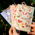 thumbnail image 3 of Juego de calendario de adviento de Navidad, bolsas de papel Kraft con cuenta atrás, paquete de embalaje de regalo de recuerdo de fiesta de invierno, bolsa de dulces con pegatinas de Navidad, 3 of 4