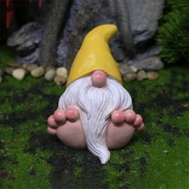 hengsof Resin Garden Gnome Statue Decor Indoor Outdoor Sculpture for Patio Yard Lawn Porch,Garden Gifts,Dwarf Ornament