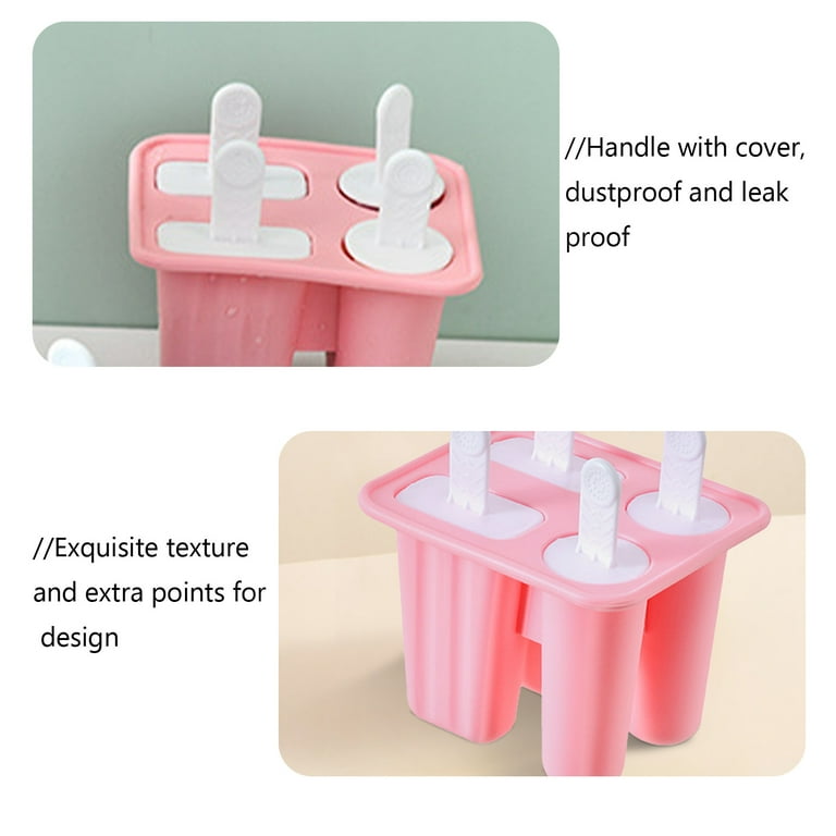 Katieyca Ice Pop Molds 2 Pack Easy Release Ice Cream Mold,Fun Popsicles Molds Silicone Reusable Cartoon Animal Cute Ice Molds for Kids with Cover with 12