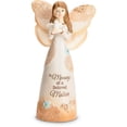 thumbnail image 4 of Pavilion Gift Company Light Your Way Memorial Beloved Mother Angel Figurine, 5-1/2", Brown, 4 of 9