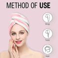 thumbnail image 3 of Hair Towel 3-Pack, Hair Towel with Button, Super Absorbent Hair, 3 of 5