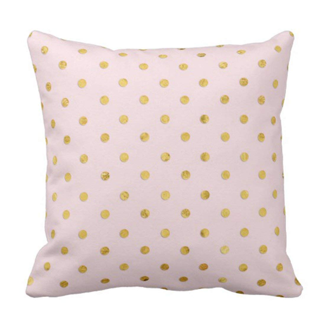 gold polka dot pillowcase