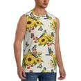 thumbnail image 2 of Fotbe Men's Bird Sunflowers Print Men's Sleeveless Muscle Tank Tops Casual T-Shirts for Gym Workout Beach-X-Large, 2 of 8