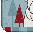 thumbnail image 4 of Winter Holiday White English Bulldog Dish Drying Mat, 4 of 7