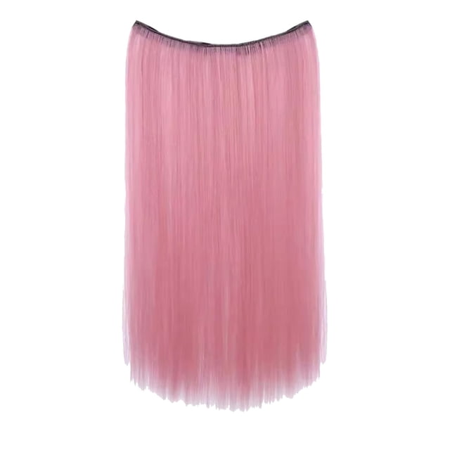 Makeup|Bradem wig April Deals Hair Extensions Real Human Hair Remy Wire In Hair Extensions Secret Fish Line Hair Piece With 2 Clips Long Straight 20 Inch, 1 piece ear-hanging dyed wig