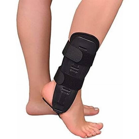 AIR ANKLE STIRRUP BRACE - UNIVERSAL (INFLATED) ANKLE SUPPORT PAIN RELIEF AND RECOVERY ANKLE SPLINT SUPPORT FLEXIBLE LATEX PAD IMPROVED INJURY SUPPORT.