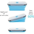 thumbnail image 2 of Collapsible Food Storage Containers with Airtight Lid, Small and Large Stacking Silicone Collapsible Meal Prep Container Set for Leftover, Microwave Freezer Dishwasher Safe, Set of 4, 4 Sizes, 2 of 9