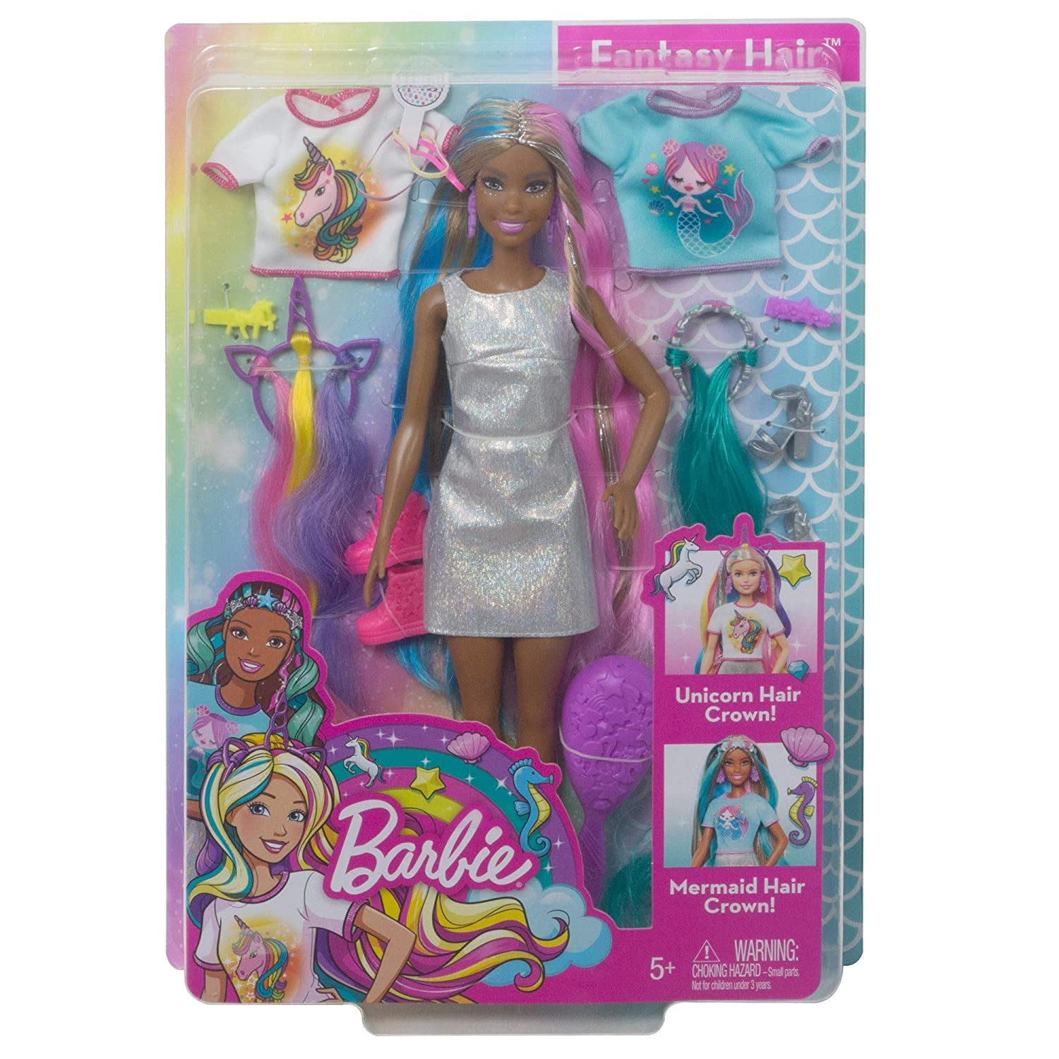 Barbie Fantasy Hair Doll with Mermaid 