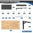 thumbnail image 2 of Wall Mounted Workbench with Pegboard  Folding Down Work Table Metal Pegboard Wall Organizer for Garage  Workshop, 2 of 7