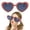 Red, variant on Funny Oversized Heart Shape Sunglasses Blue Retro Heart Sunglasses for Women & Men Novelty Fashion Fun Heart Glasses Lovely Retro Heart Shape Sunglasses 10.23x3.54 Inch 1 Pair