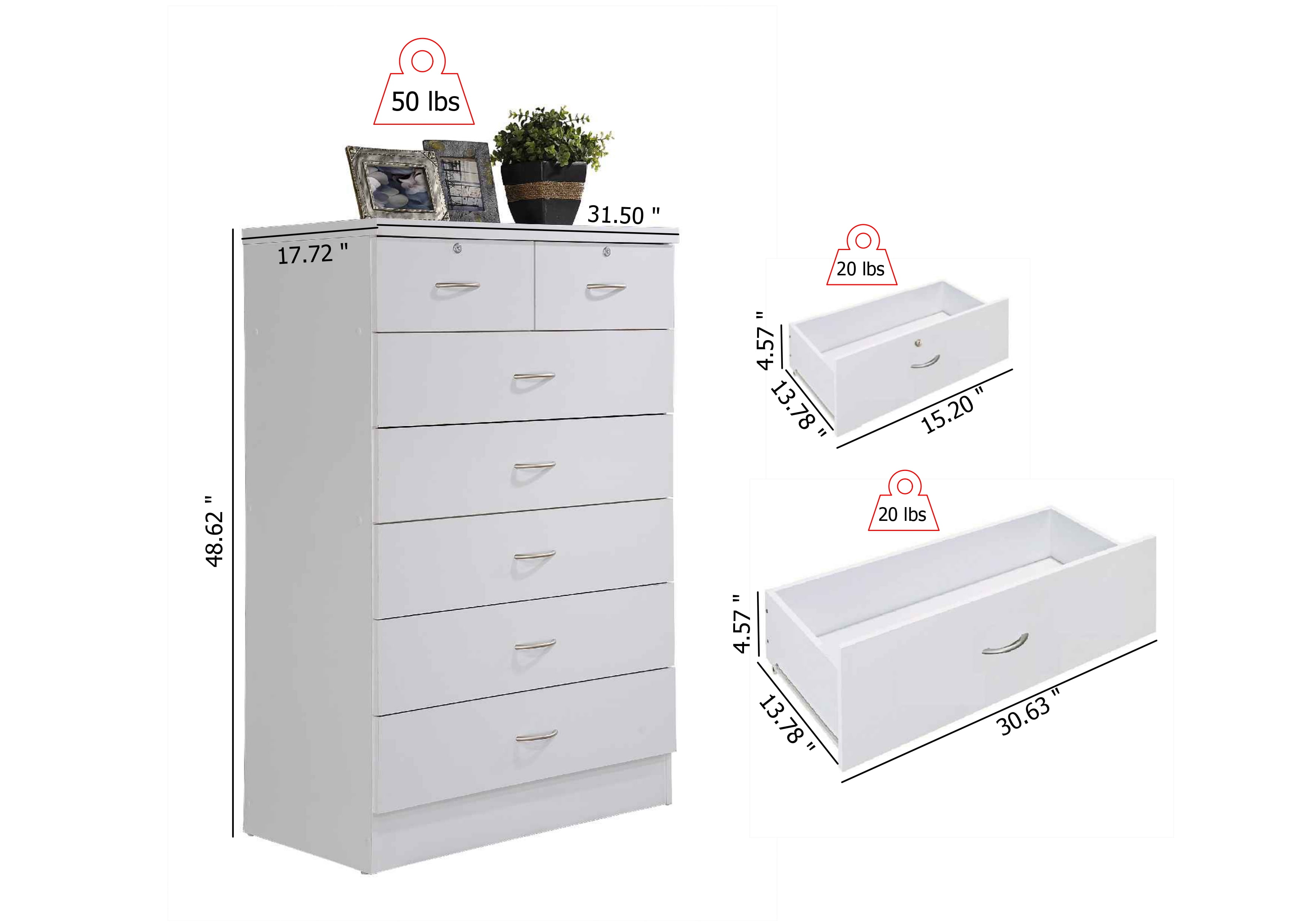 Hodedah hi70dr mahogany chest on sale of drawers with locks