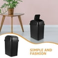 thumbnail image 2 of WEAVILUX Swing Lid Trash Can Black 1Set 15.4x11.4x7.5in, 2 of 8