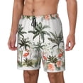 thumbnail image 2 of Uemuo Flamingo Palm Trees Pattern Mens Swim Trunks Quick Dry Board Shorts with Mesh Lining, Stretch Beach Shorts Quick Dry No-Chafing Board Shorts-, 2 of 9