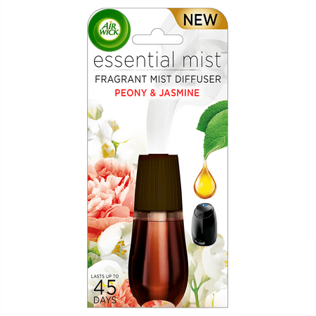 Air Wick Essential Mist, Fragrance Essential Oils Diffuser Refill, Peony & Jasmine, 1ct, Air (Best Home Fragrance Spray)