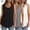 Black, variant on QUINDOS Summer Womens Tank Tops Casual Plus Size 3 Pack Camisoles for Women Pack Everyday Square Neck Strap MultiPack Sleeveless Cami Tops Solid Color Long Loose Fit Undershirts