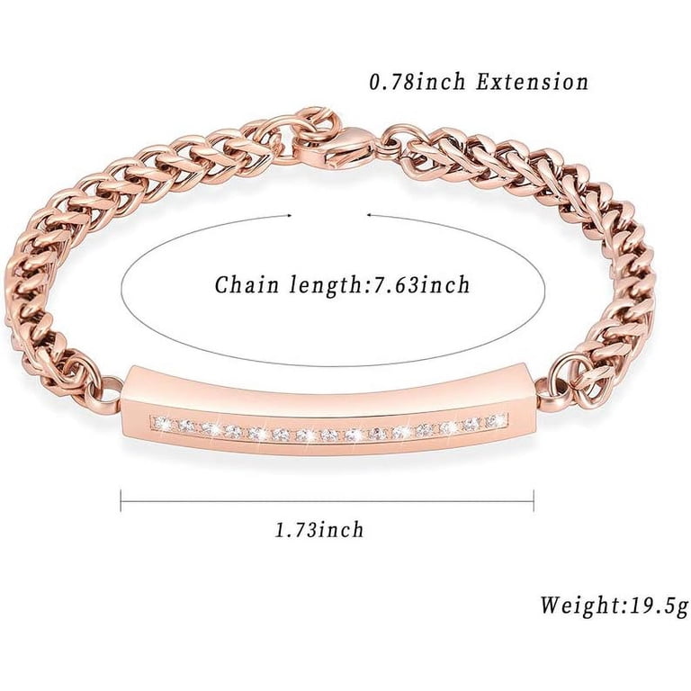 Personalized Crystal Cube Cremation Bracelet – Stainless Steel Urn Keepsake With Fill Kit