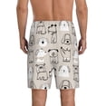 thumbnail image 3 of Kdxio Puppy Print Mens Sleep Shorts Bottoms Soft Comfy Pajama Wear Pants with Drawstring Pockets, 3 of 7
