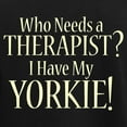 thumbnail image 3 of CafePress - THERAPIST Yorkie Women's Dark Pajamas - Women's Short Sleeve Print T-Shirt and Pants Dark Cotton Pajama Set, 3 of 7