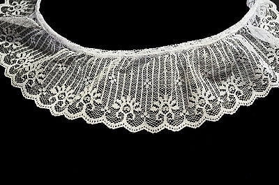1.75/" White Ruffled Raschel Lace Trim Sewing Notions Wholesale Lot by 50 yards